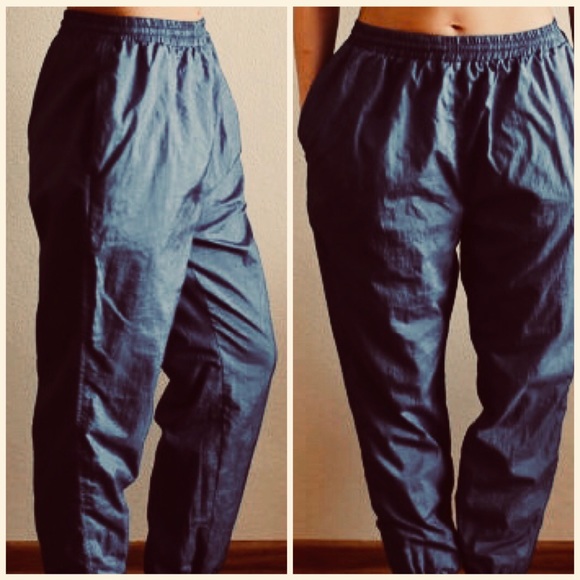 high waisted windbreaker pants